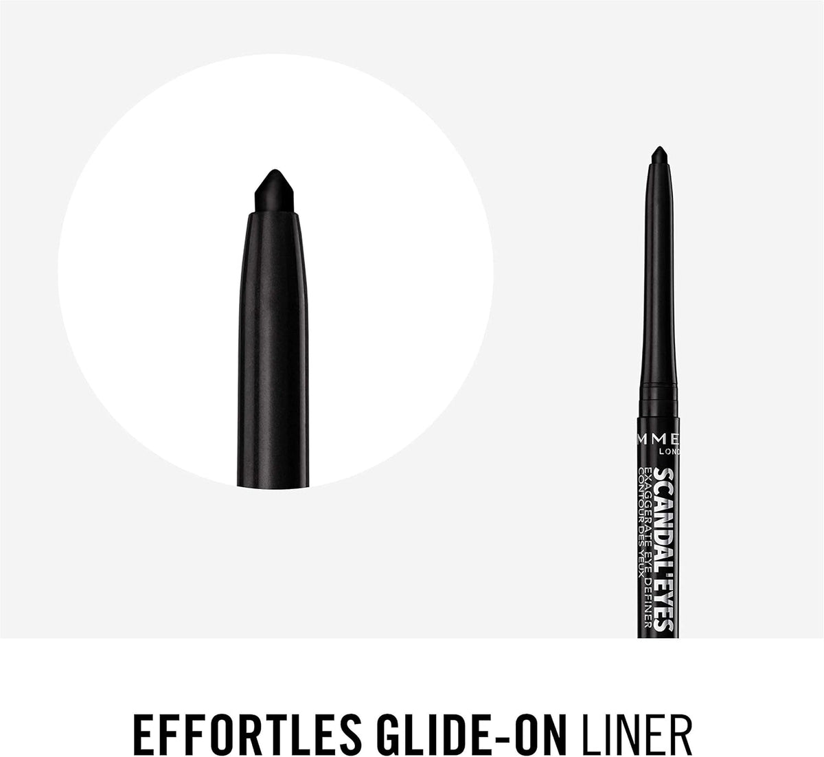Rimmel London Scandaleyes Exaggerate Eye Definer, 001 Intense Black, 0.35g