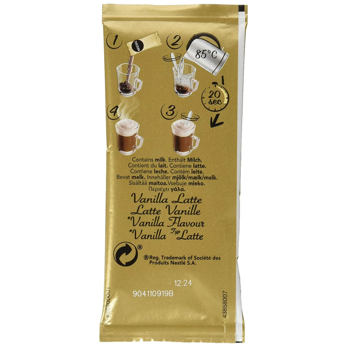 NESCAFÉ Latte Instant Coffee Sachets - 72 x 18g