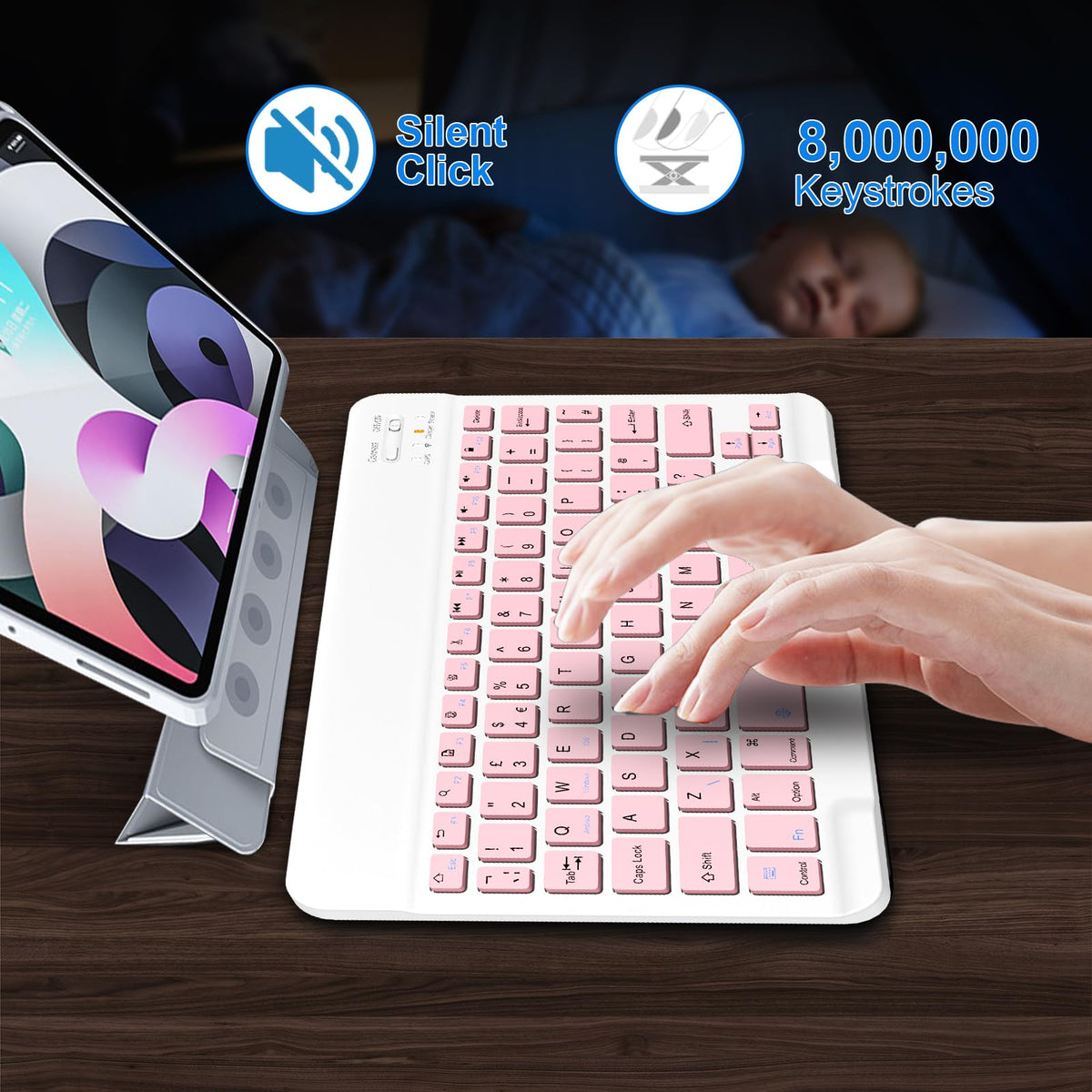 NOOX Bluetooth Keyboard for iPad, Galaxy Tablets, SmartPhones