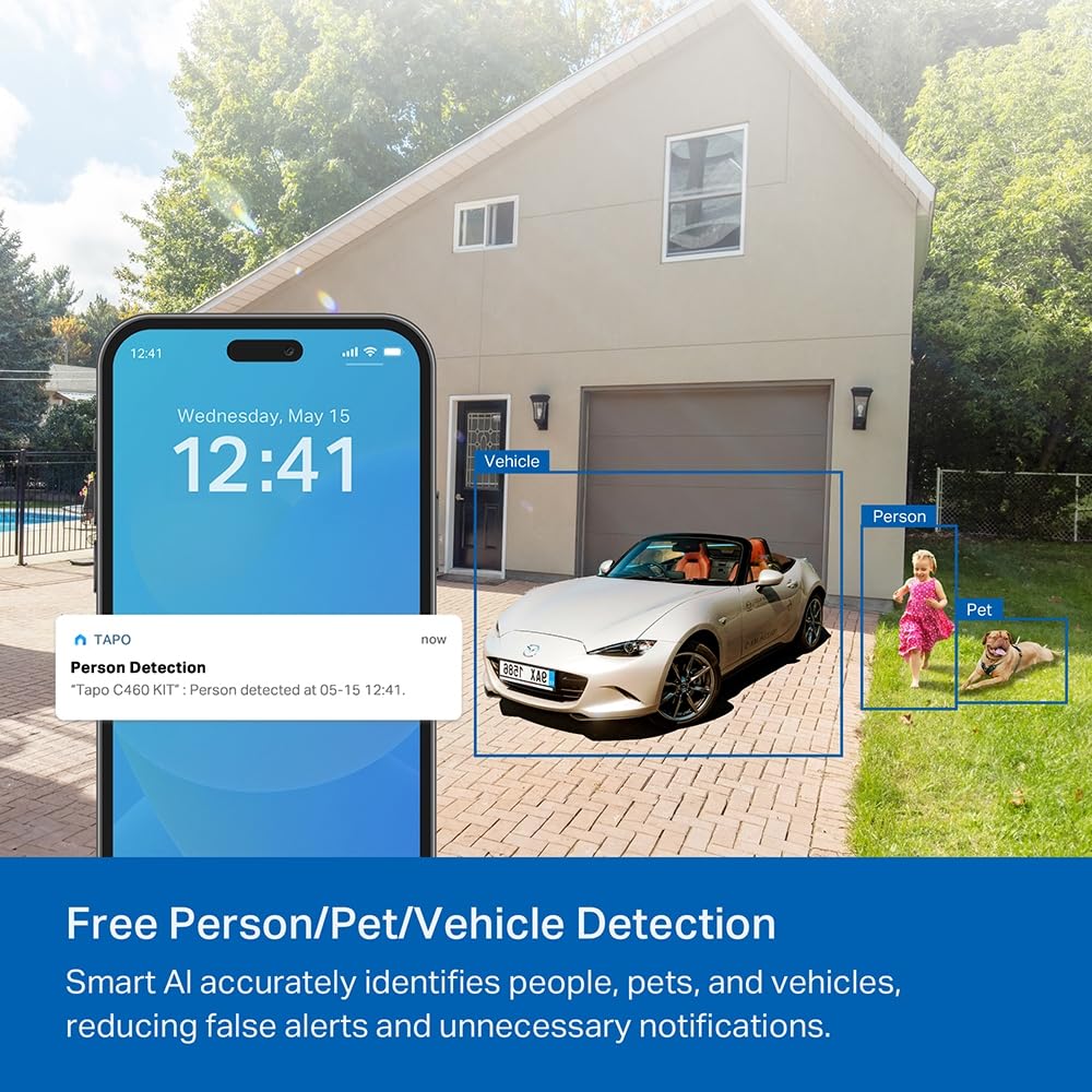 Tapo 2K QHD Wireless Indoor/Outdoor Smart Security Camera