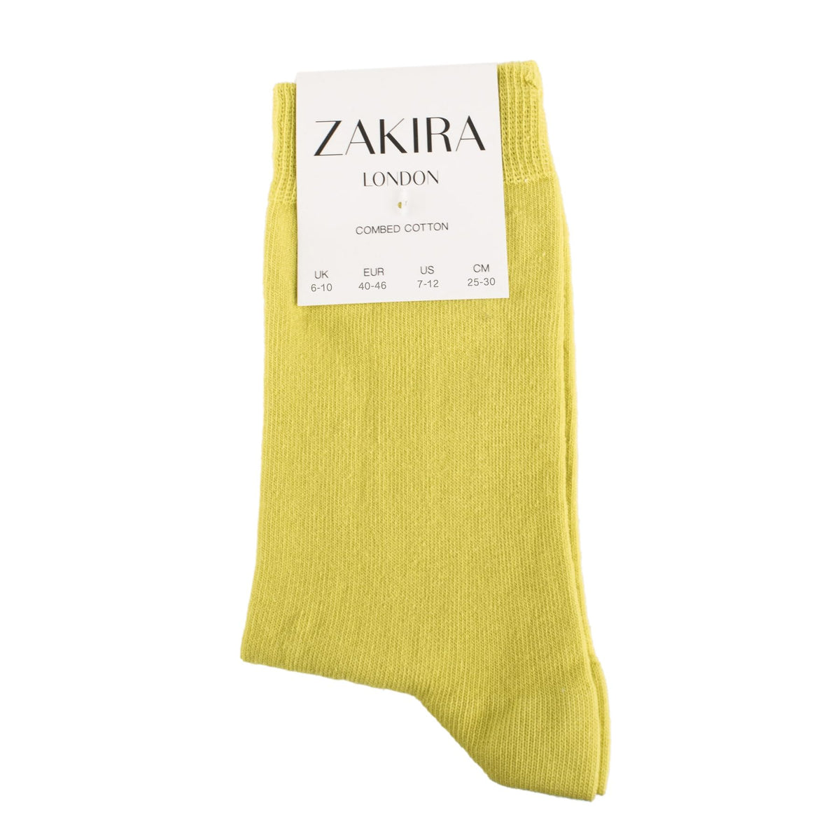 ZAKIRA Combed Cotton Dress Socks, Crew Socks