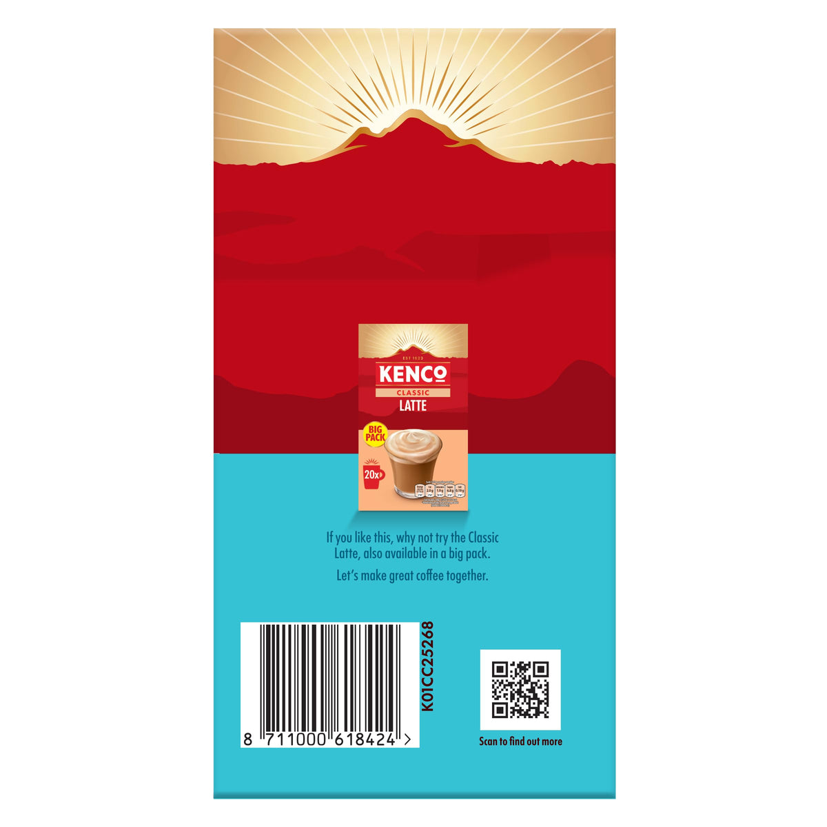 Kenco Iced Hot Salted Caramel Latte Sachets x8 (Pack of 5, Total 40 Sachets)