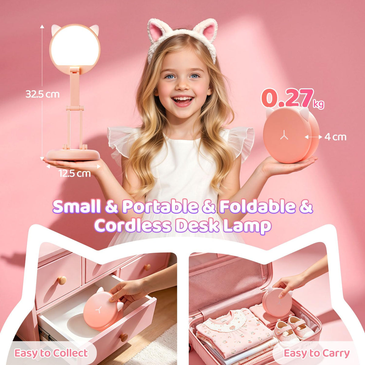 One Fire Rechargeable lamp, Portable Light, Reading Light,Long Battery Life