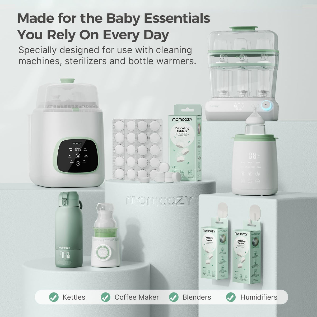 Momcozy Official Washing Block for KleanPal Pro Baby Bottle Washer, 120 Pcs