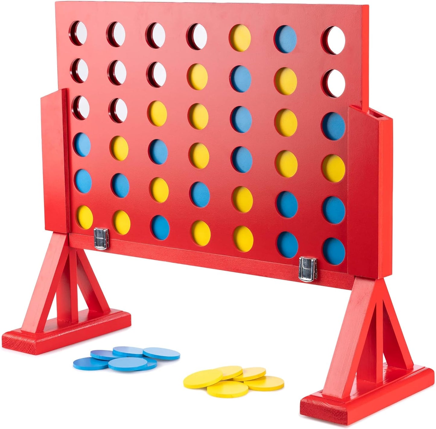 Grasshopper Games | 4 in Row, 46 Discs and Carry Bag, Classic Four in a Line Game, Outdoor Family Game for Kids and Adults