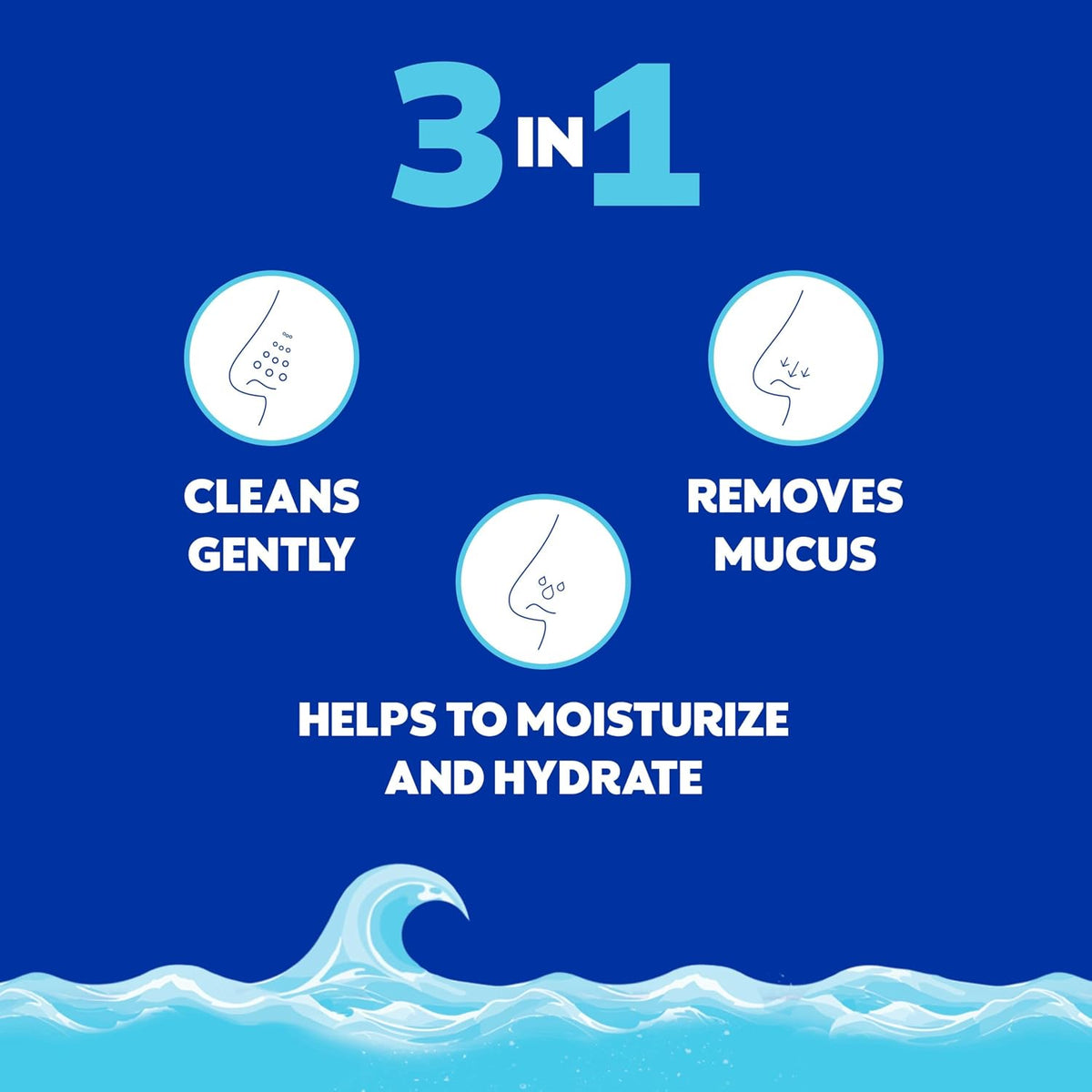 Vicks Sinex Gentle Saline Nasal Spray, 120ml - 3-in-1 Action: Cleans, Removes Mucus & Helps to Moisturize and Hydrate, with Isotonic Sea Water, Aloe Vera and Hyaluronic Acid – Suitable from 1 Year+