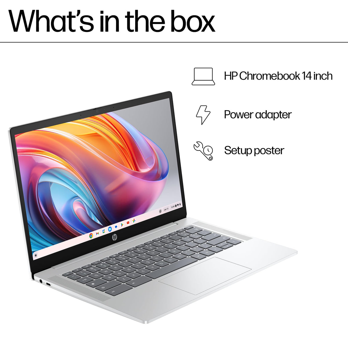 HP Chromebook 14" | Intel N100 Processor | 8 GB RAM | 128 GB UFS | Full HD