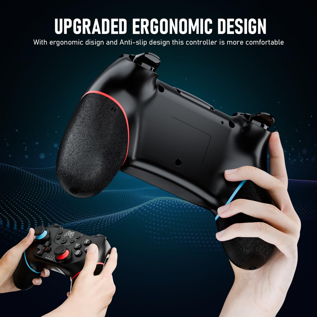 Diswoe Upgraded Wireless Pro Controller for Switch 1/Switch 2/Lite/OLED/PC