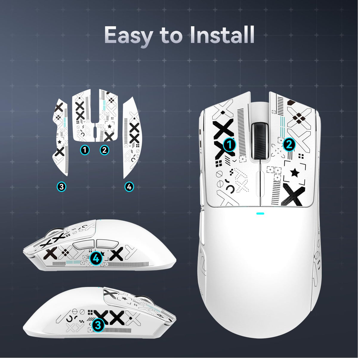 ATTACK SHARK X11 Gaming Mouse with Magnetic Charging Dock, PixArt PAW3311 Gaming Sensor, BT/2.4G Wireless/Wired Gaming Mouse with Mouse Grip Tape, 22000 DPI, Gamer Mice for Win11/Xbox/PS/Mac (Red)