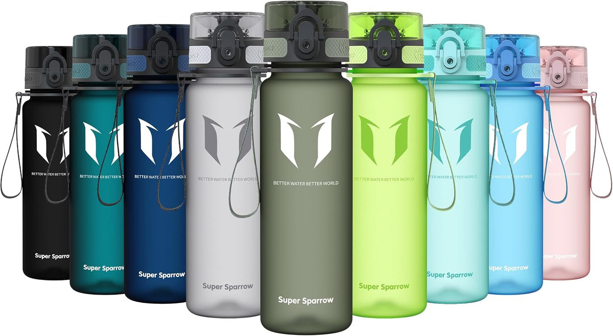 Sparrow Water Bottle 500ml/750ml/1L BPA-Free Tritan Drinks Bottle One-Click