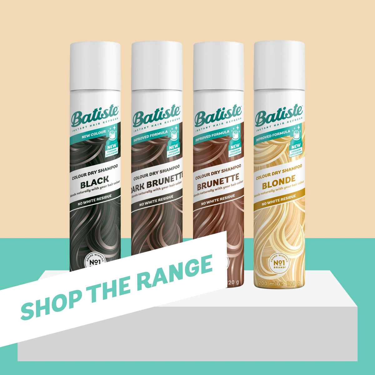 Batiste Dark Brunette Dry Shampoo, Colour Blends Seamlessly, 350ml