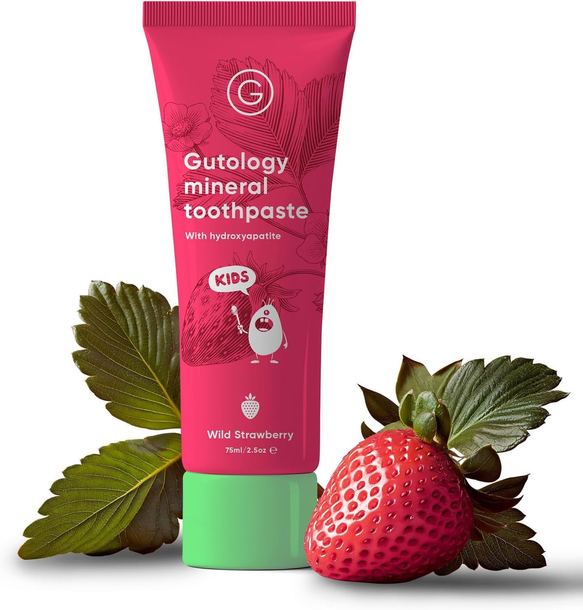 Gutology Mineral Hydroxyapatite Toothpaste, Fluoride Free, 120ml, Wild Mint