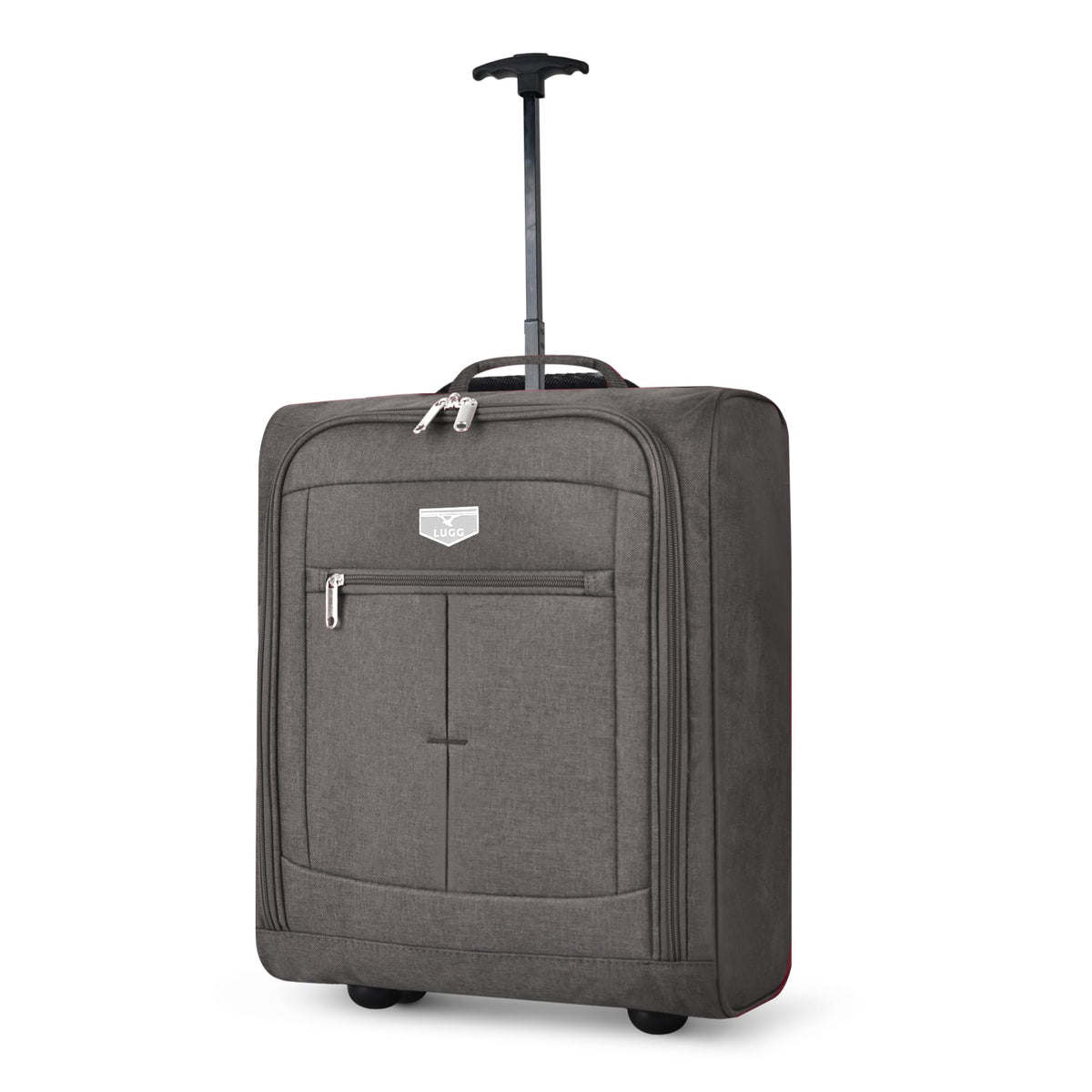 LUGG Lightweight Cabin Luggage, 600D Polyester, Solid Wheels, 45x36x20cm