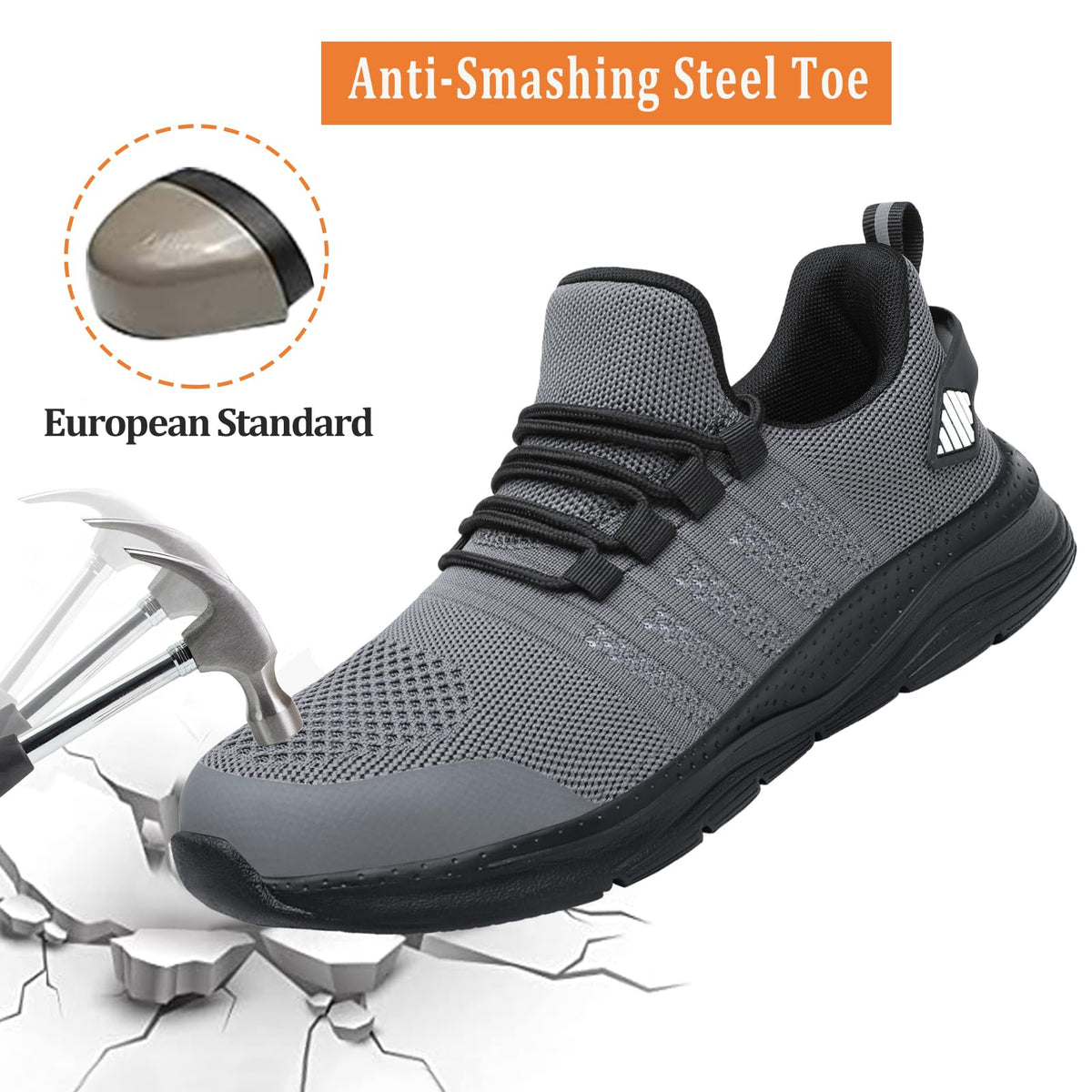 Safety Trainers Men Steel Toe Cap Trainers Work Safety Shoe