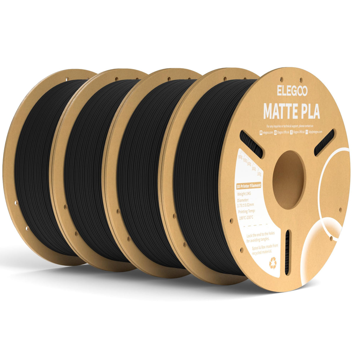 ELEGOO Matte PLA 3D Printer Filament Lavender Purple 1KG 1.75mm