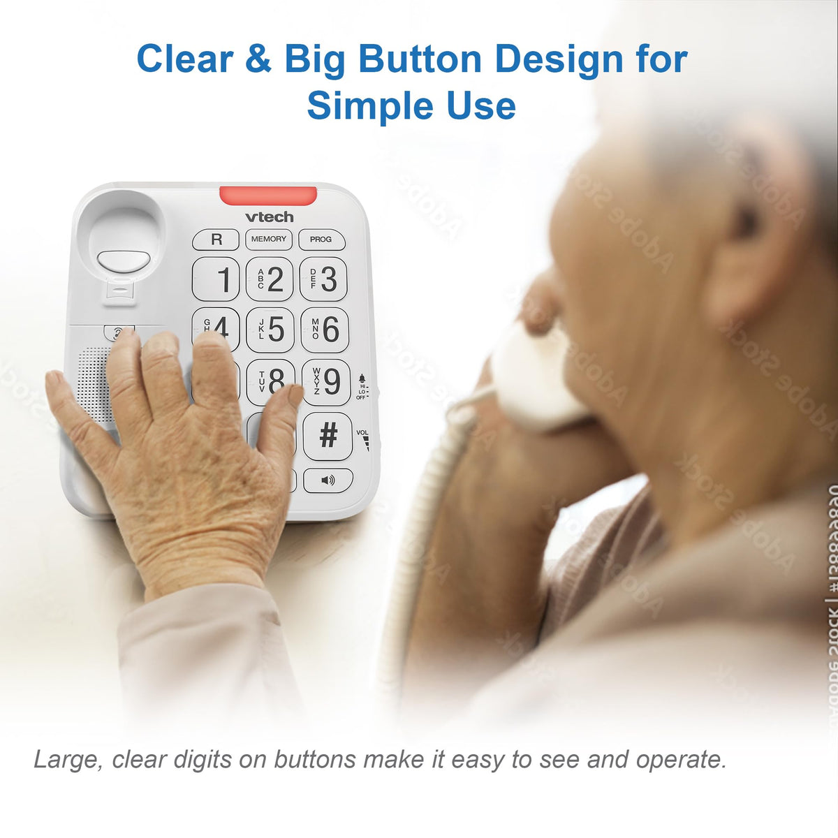 VTech CD1100 Trimstyle Corded Home Phone.No AC Power Required,Landline Phone with last number redial key,ringer control,receiver volume control,recall key,hearing aid compatible,table&wall mountable