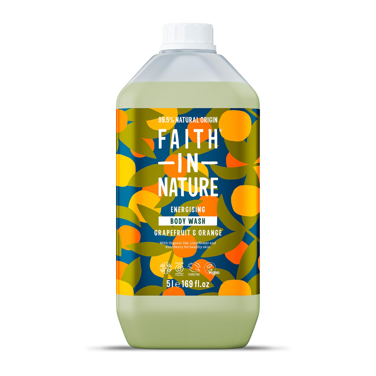 Faith In Nature Natural Fragrance Free Body Wash, Sensitive, Vegan and Cruelty Free, No SLS or Parabens, 400 ml