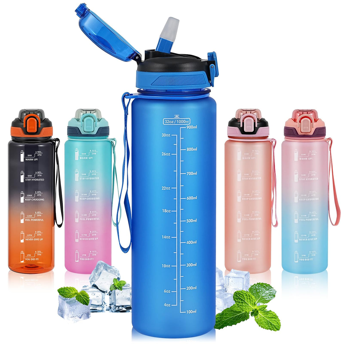 SEASEVEN Flat Water Bottle 750ML for Gym,School Office(Flat Pink)