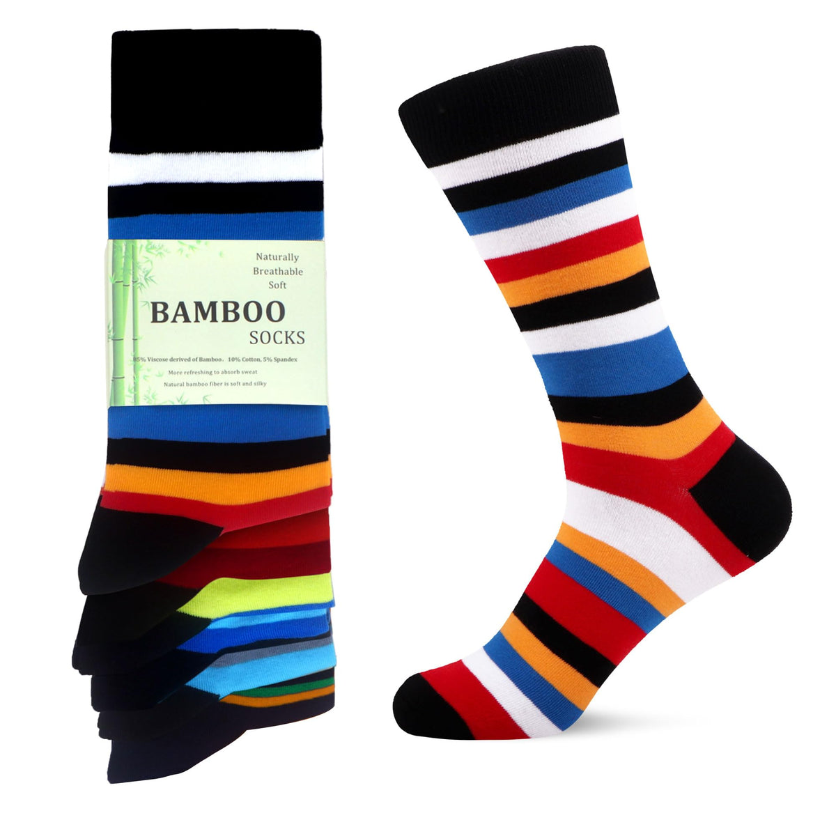 WeciBor Men's Bamboo Seamless Socks 6/12 Pack