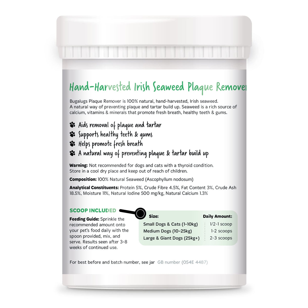 BUGALUGS Plaque Off Remover for Dog 70g Teeth & Bad Breath 100% Natural | Plaque Off Dogs No Need for Dog Toothbrush or Dog Toothpaste | Remove Dog Bad Breath & Plaque Remover for Dogs & Cats