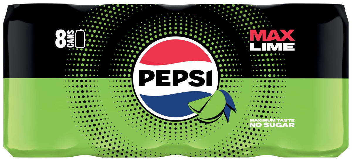 Pepsi Max Caffeine Free Cola | 330ml Can | 8 Pack