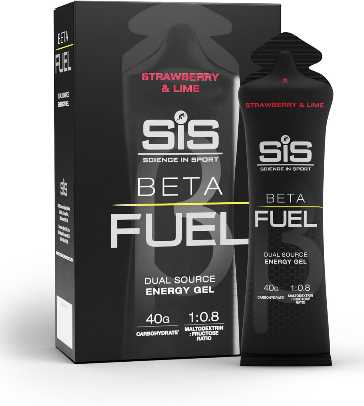Science in Sport BETA Fuel Gels, Strawberry & Lime, 6 x 60ml