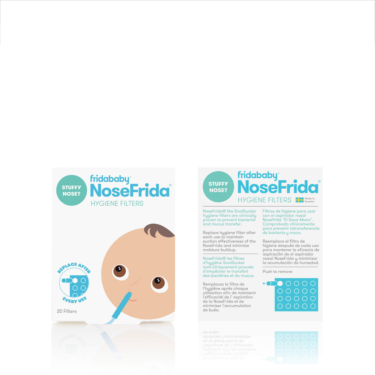 Frida Baby NoseFrida Snot Sucker Nasal Aspirator for Baby, with 4 Filters