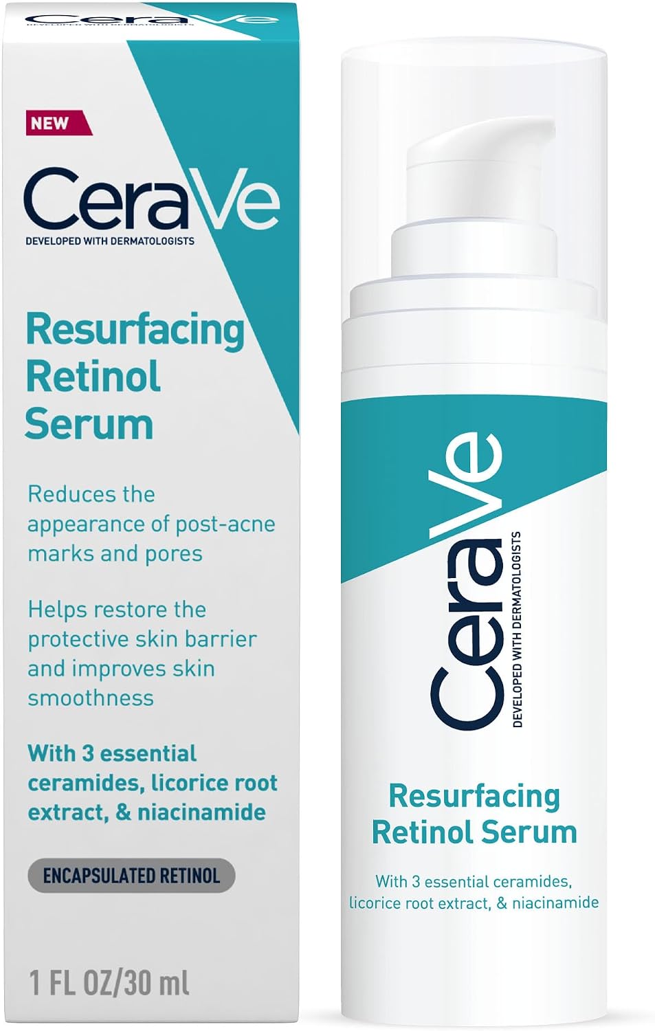 CeraVe Resurfacing Retinol Face Serum for Blemish-Prone Skin, 30ml