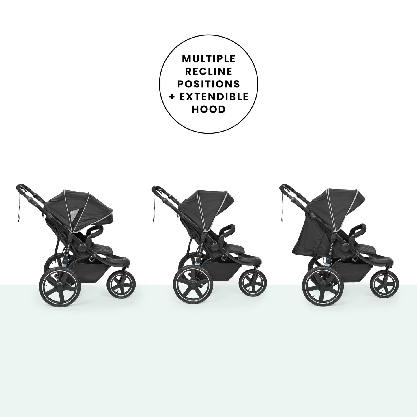Ickle Bubba Venus Jogger Pro Max Stroller (Charcoal Grey) – All-Terrain 3-Wheel Pushchair from Birth to 22kg, Waterproof Hood & Footwarmer, Adjustable Handle, Cup Holder & Self-Locking Fold