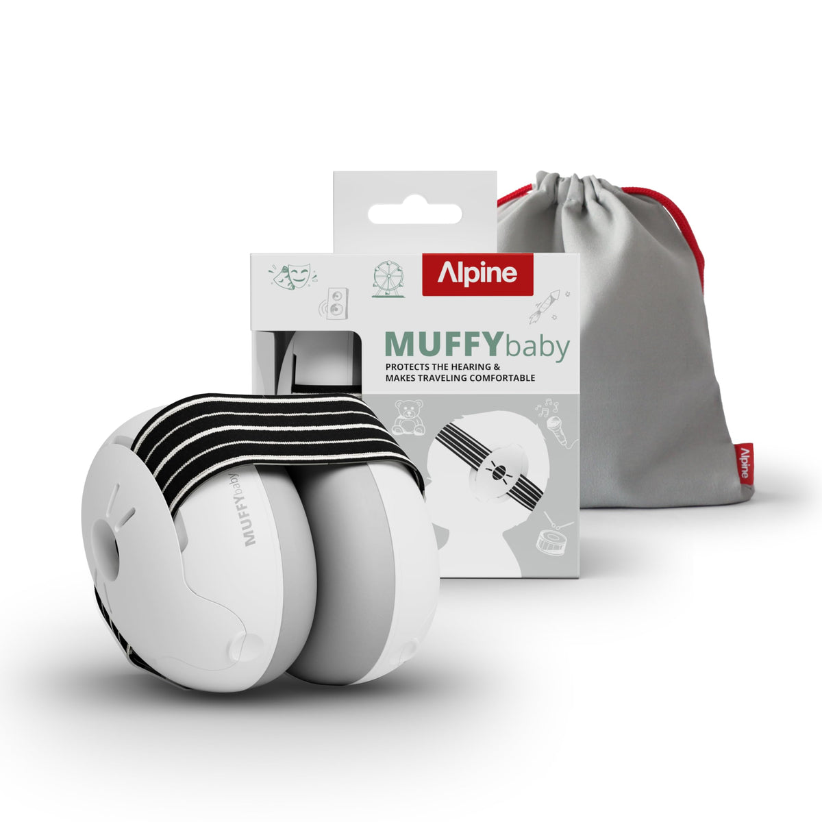 Alpine Muffy Baby Comfort Ear Defenders, Adjustable up to 48 months, Green