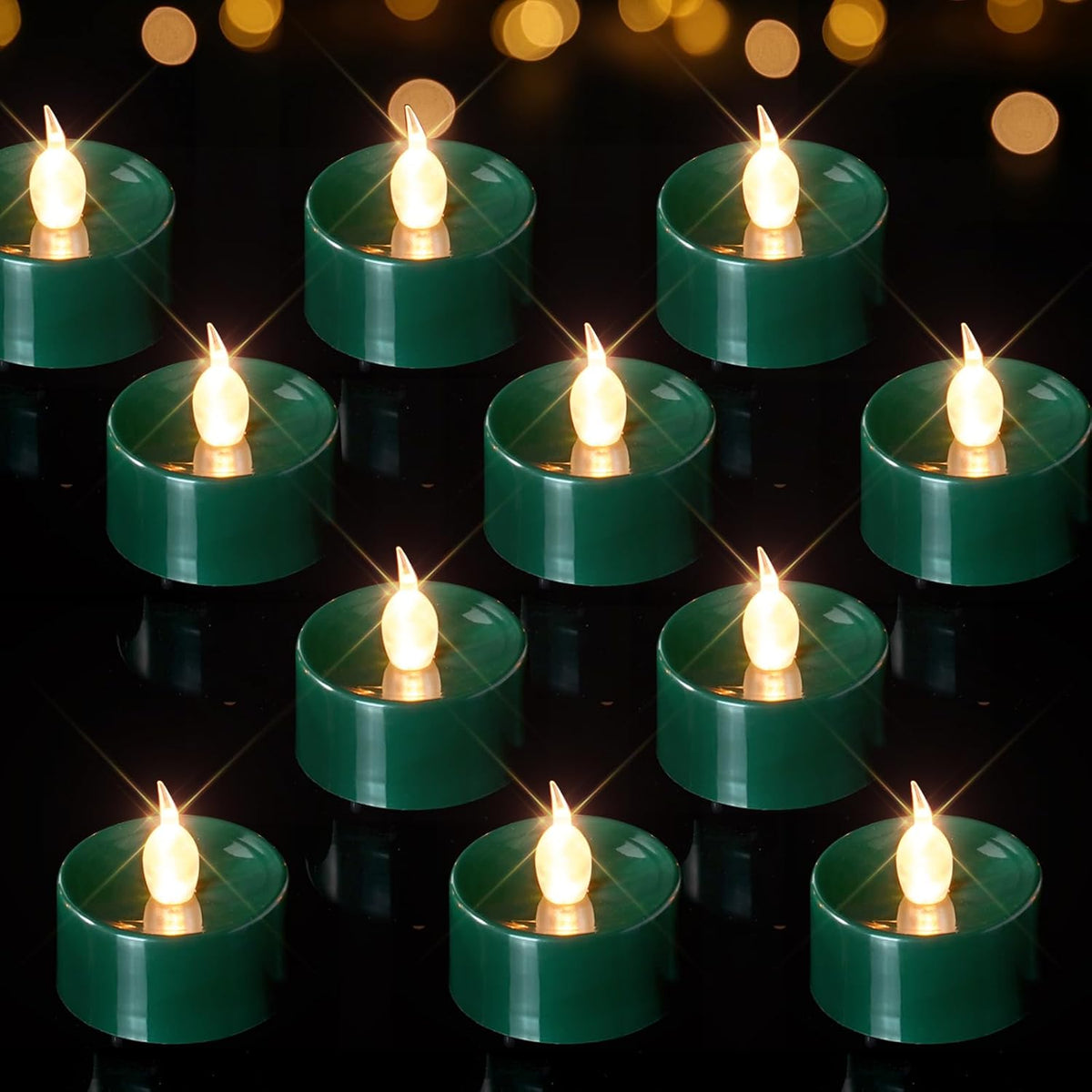 Homemory Led Battery Operated Tea Lights, Fake Electric Flickering Candles