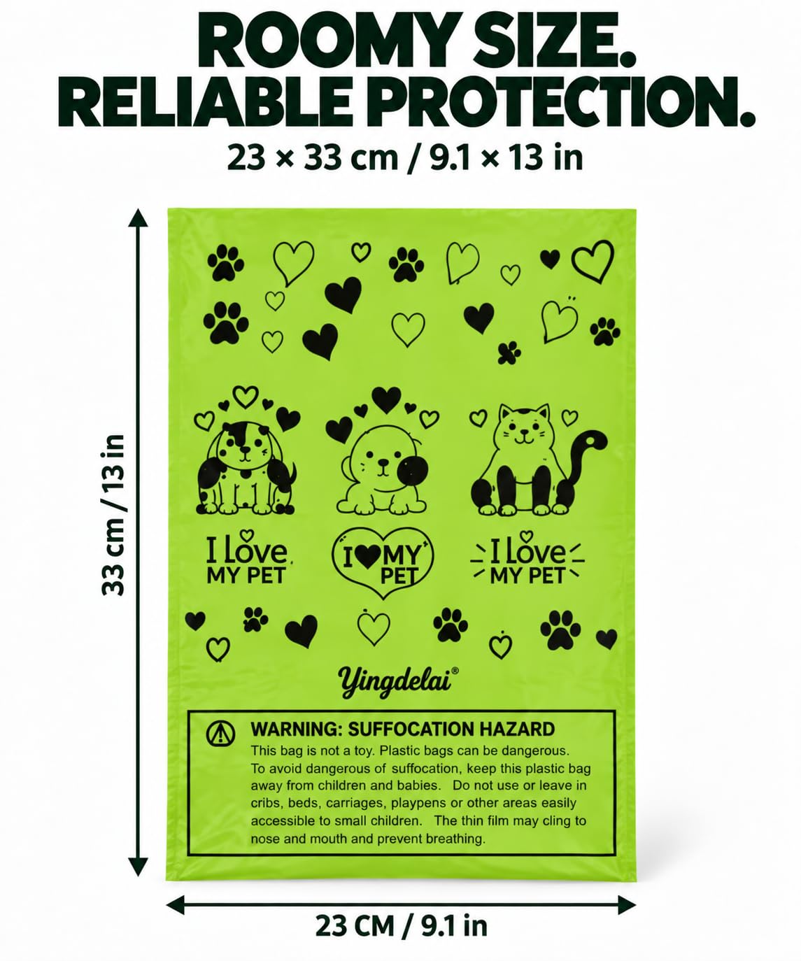 Biodegradable Dog Poo Bags with Dispenser Leak Proof - 280 Count Scented