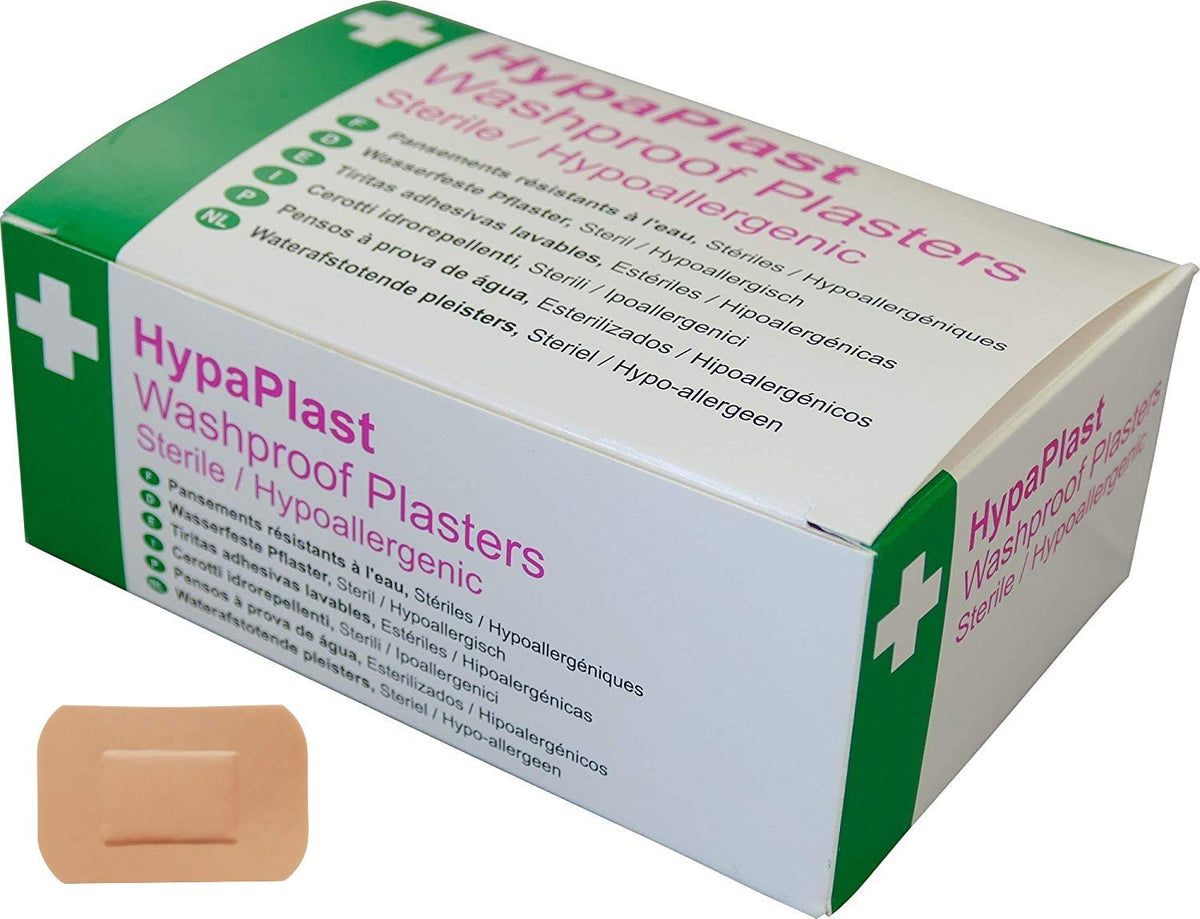Safety First Aid Group HypaPlast Pink Washproof Plasters, 7.2 x 2.5 cm (Pack of 100)