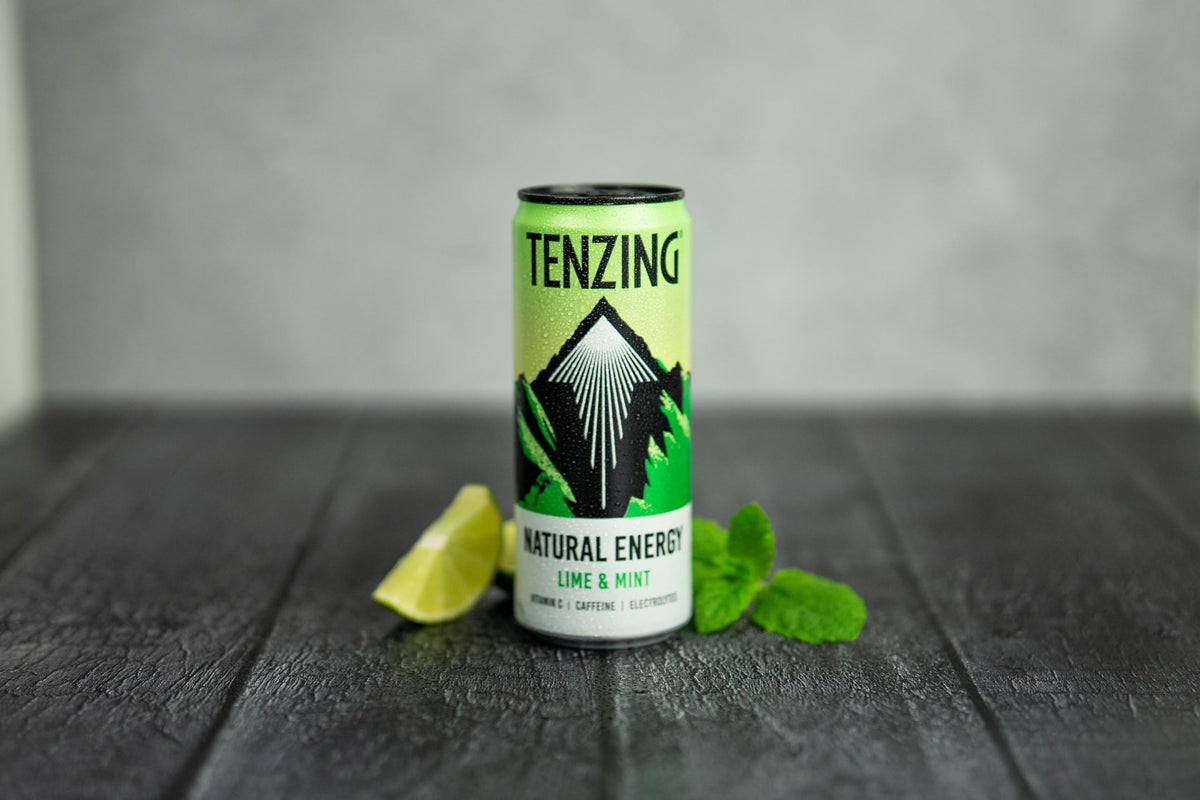 TENZING Natural Energy Drink, Plant Based, Vegan, & Gluten Free, +BCAA, Apple & Seaberry, 330ml (Pack of 12) - Packaging may vary