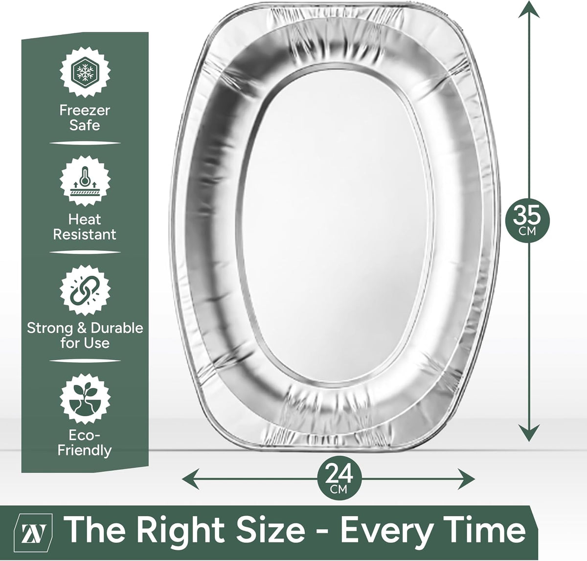 Zuvo Foil Serving Platters 10 Pack, Large Aluminium Trays for Party Food