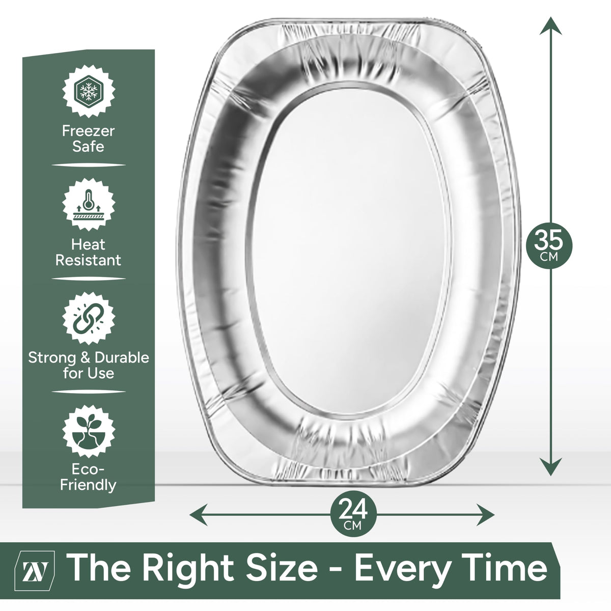 Zuvo Foil Serving Platters 10 Pack, Large Aluminium Trays for Party Food