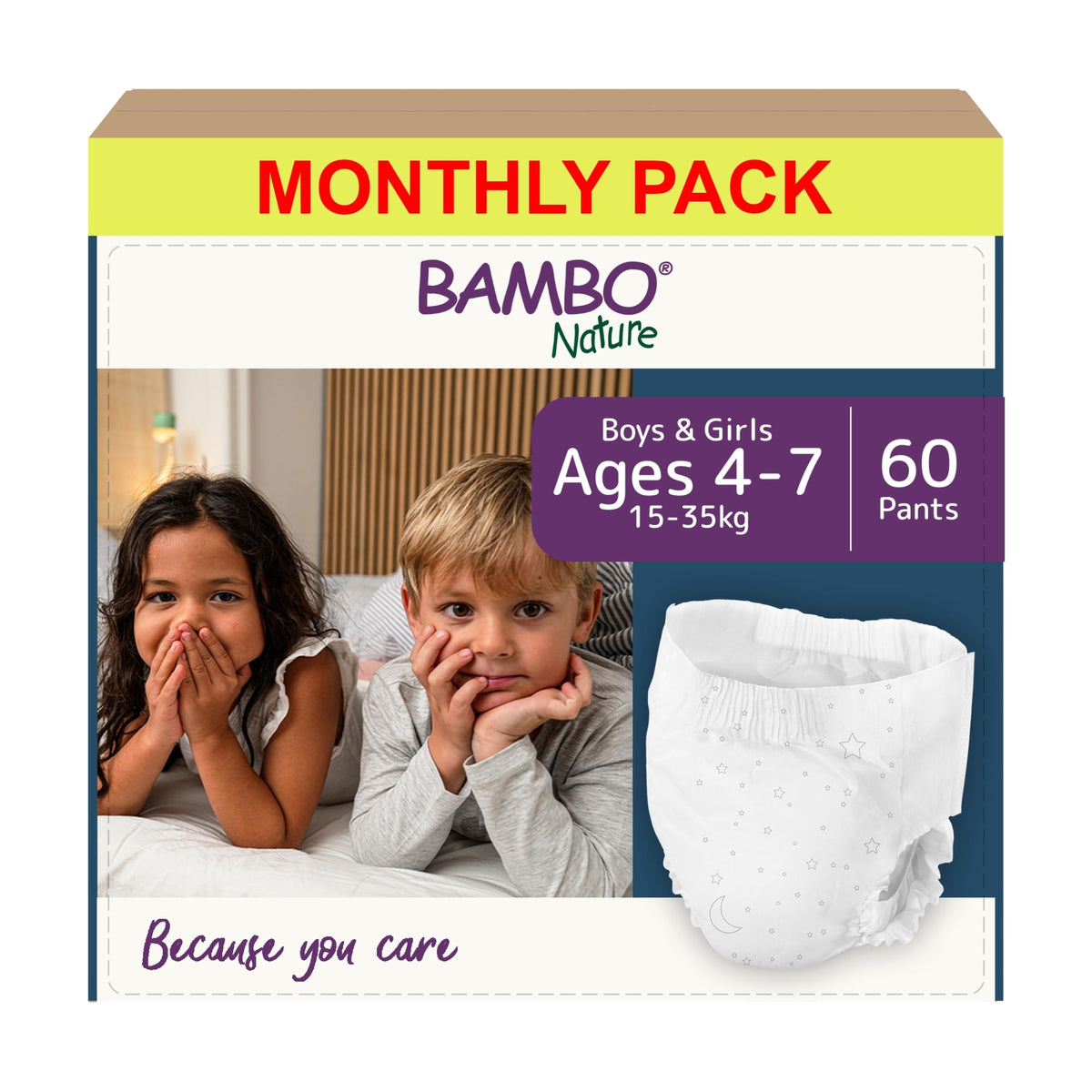 Bambo Nature Dreamy Night Pants Nappies, (Children Aged 8-15, 35-50kg), 10PK Pull Up Pants, Eco Nappies Keep Beds Dry All Night, Pull Ups Training Nappy, Secure, Comfortable, Potty Training