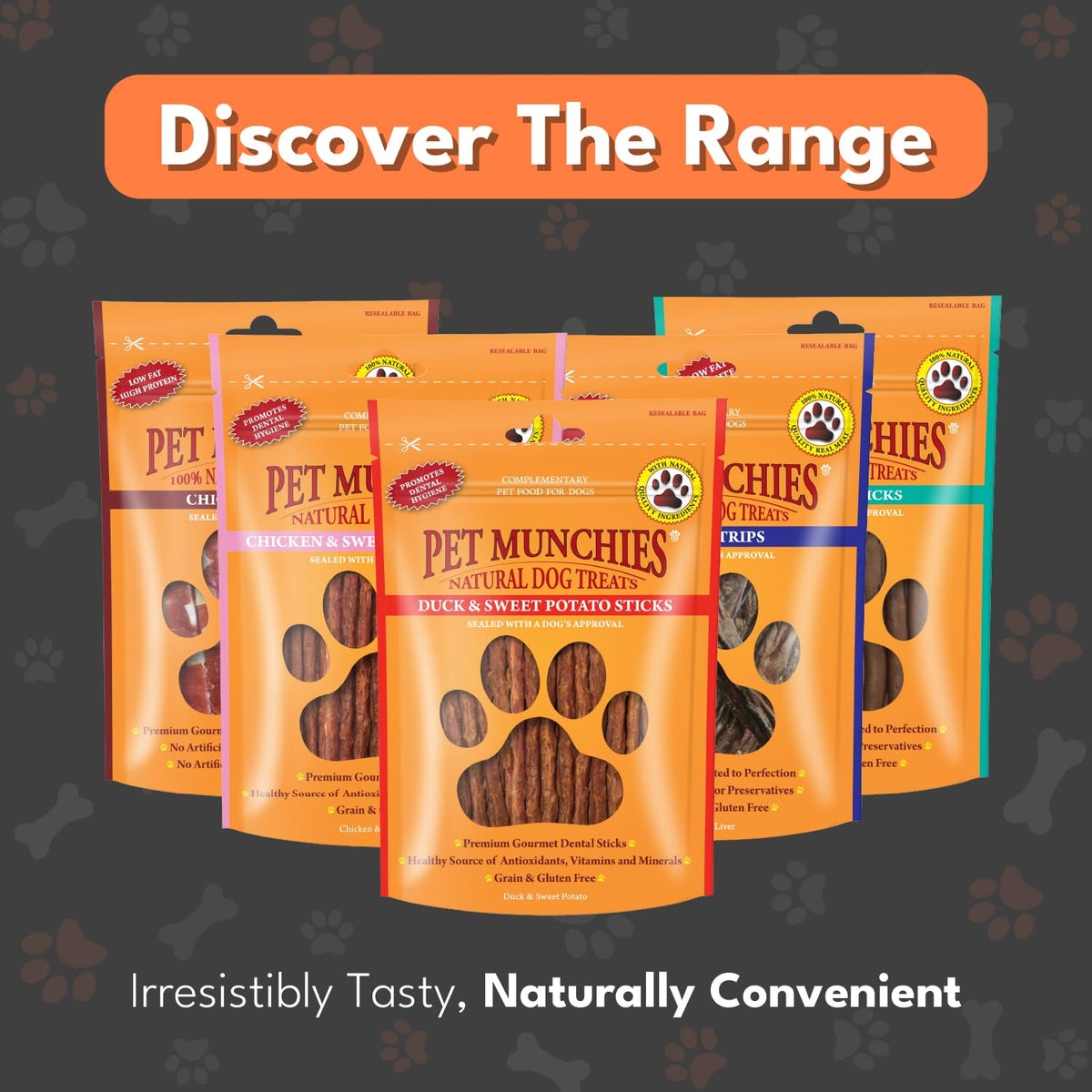 Pet Munchies Venison & Beef Liver Dog Training Treats, Grain Free Tasty Bites with Natural Real Meat, Low in Fat 50g