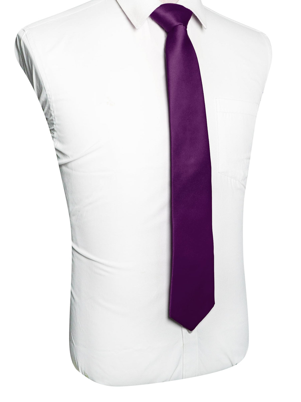 RBOCOTT Solid Color Tie Mens Necktie for Business and Wedding Party