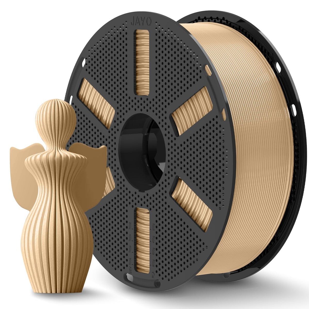 JAYO PLA+ 3D Printing Filament 1.75 mm, 1.1KG (2.4lbs) Spool Black