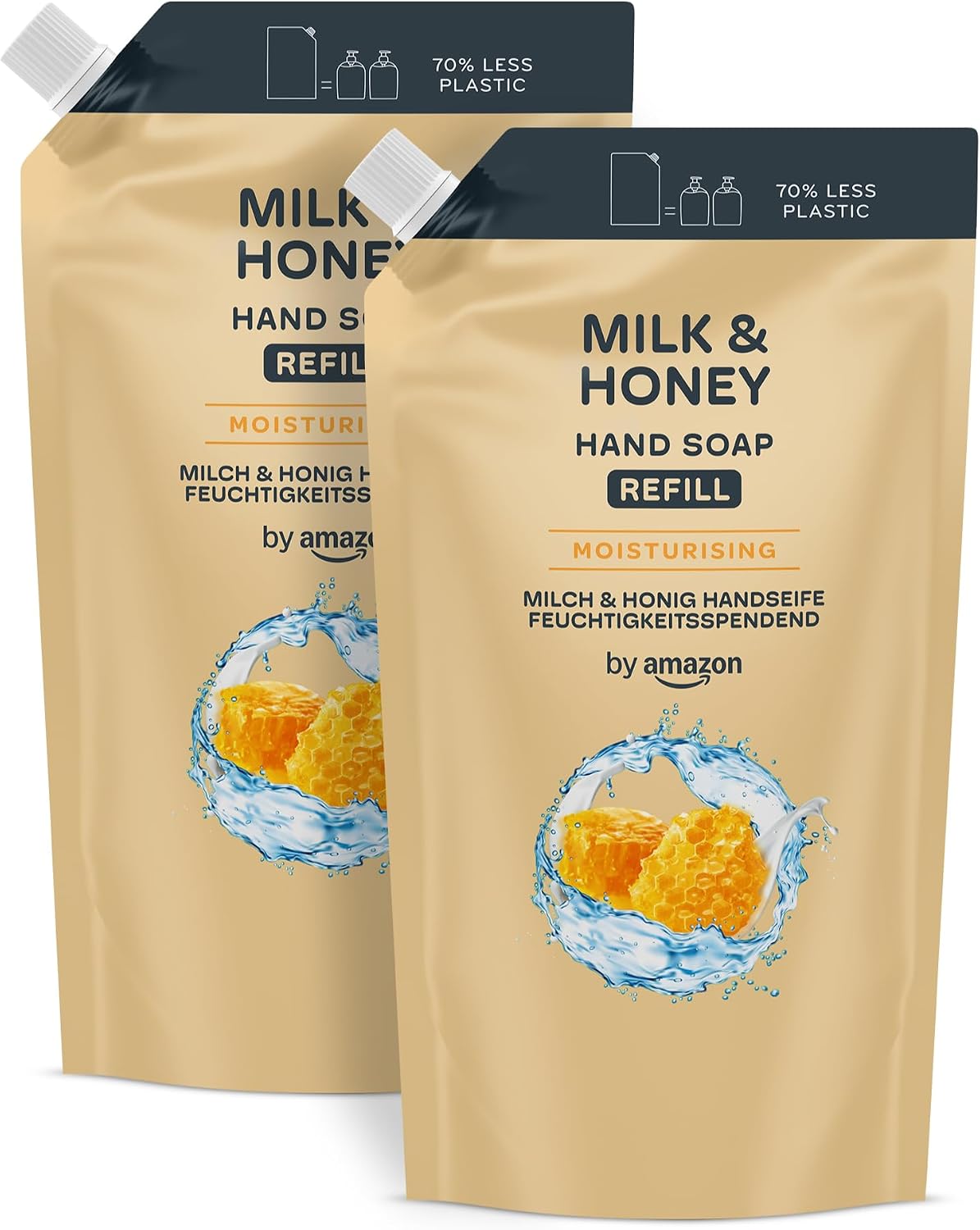by Amazon Milk & Honey Hand Soap Refill, 2 x 1000ml