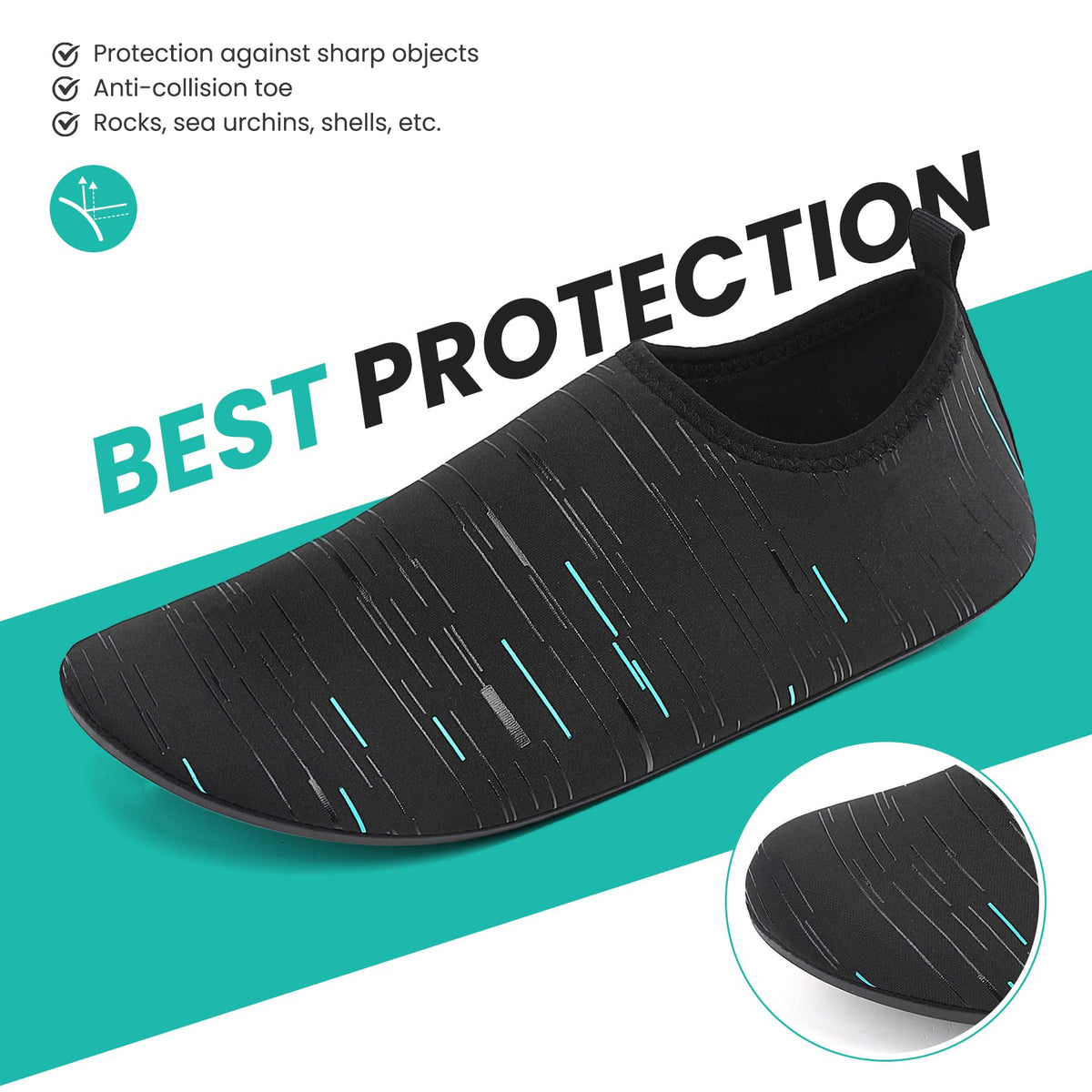 sportvibe Water Shoes Beach Swim Sea Shoes for Men Women