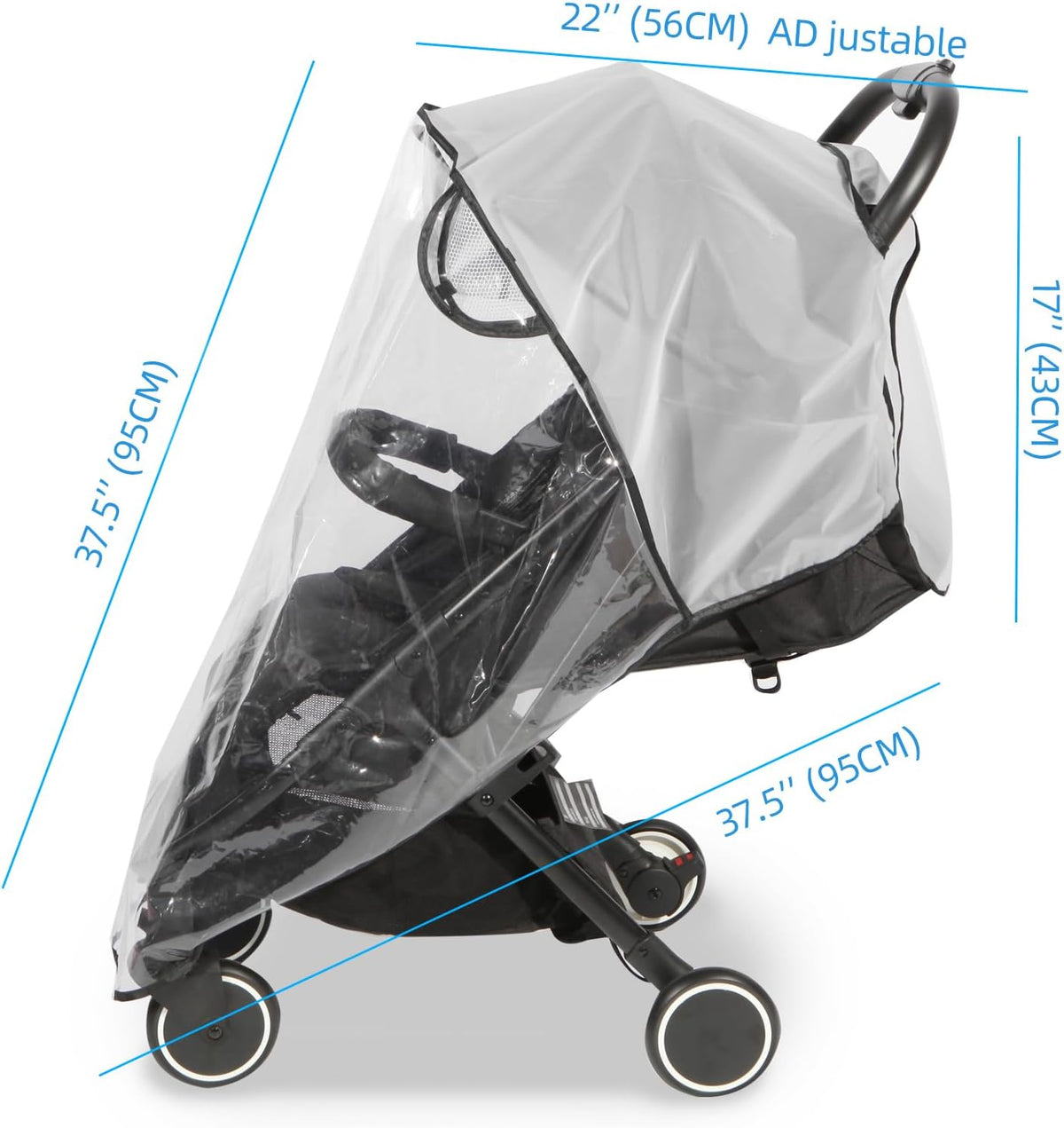 Universal Rain Cover for Pushchair, Waterproof Stroller Rain Cover