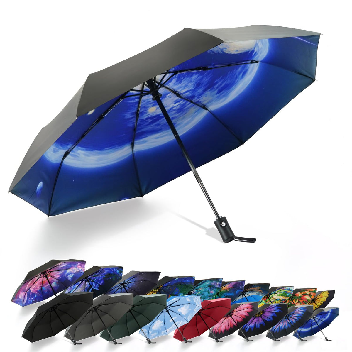 SY COMPACT Travel Umbrella Windproof Automatic Unbreakable UV Protection
