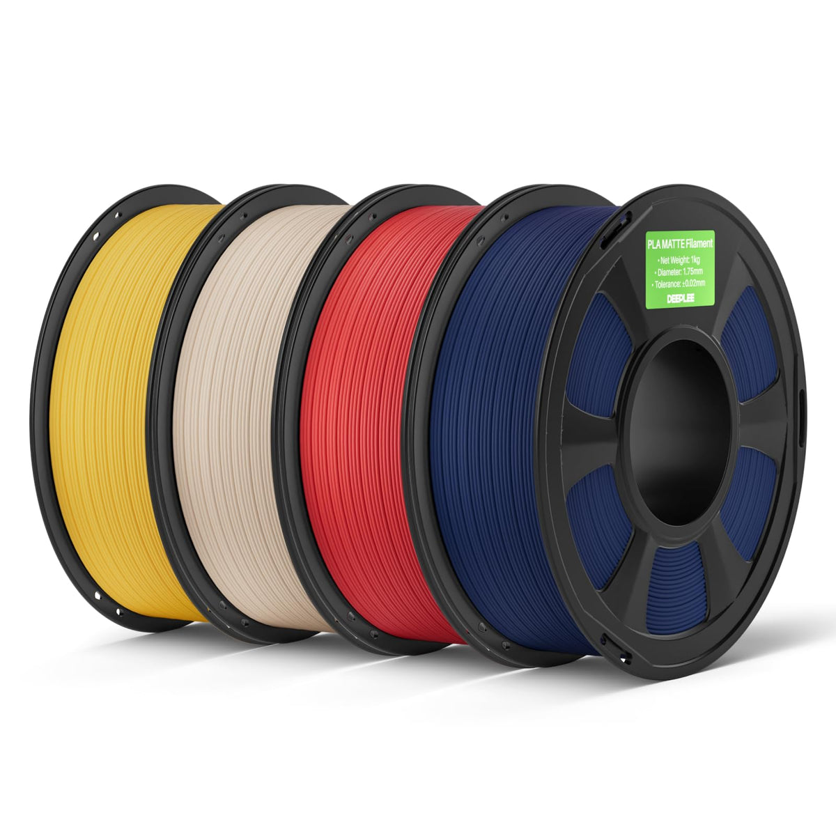 DEEPLEE Matte PLA Filament 1.75mm Matte Black 1kg(Plastic Spool)