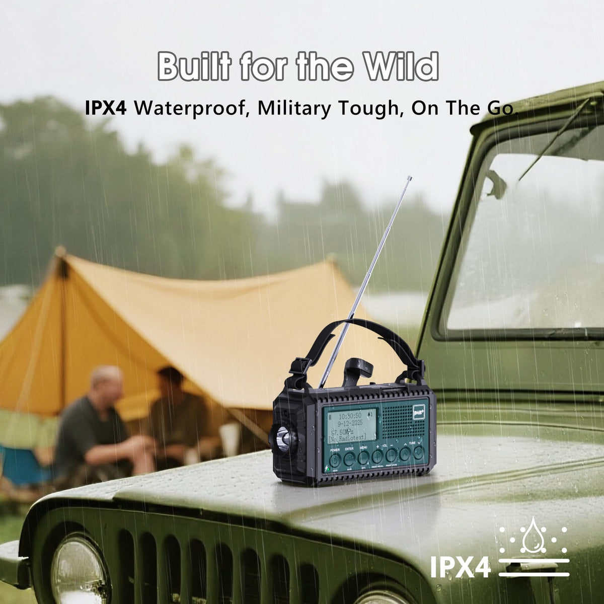 ROCAM Wind up Radio Solar, Battery, Torch, Portable DAB Radio