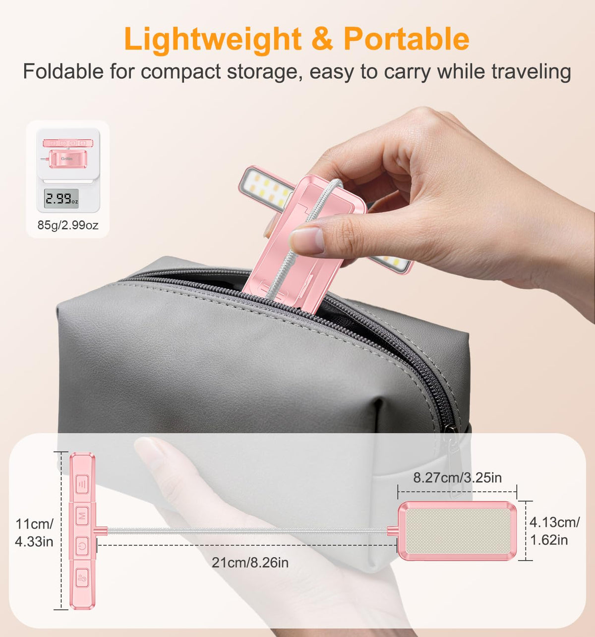 Gritin 2026 Gen 2 Book Light for Reading-32 Eye Caring Full Spectrum LED