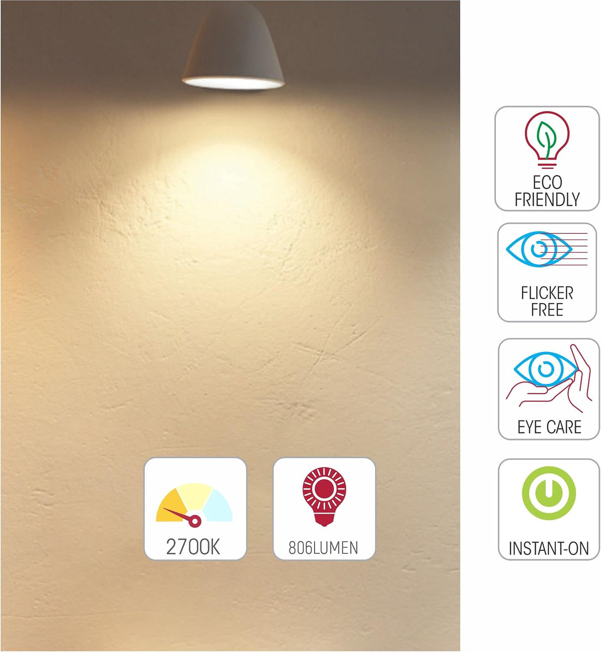 TEKLED LED Filament Style ST64 Bulbs E27 Dimmable 6.5W 60W Equiv 2700K 2 Pack Warm White