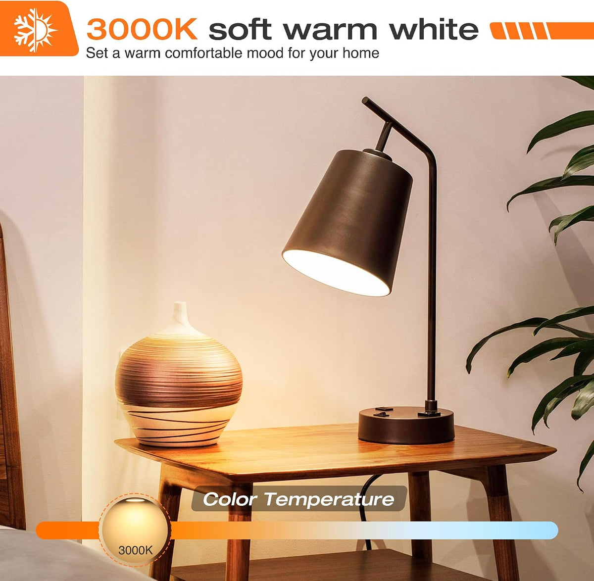 ALUSSO 5W GU10 LED Bulbs Warm White 3000K, 400LM Brightness Pack of 4