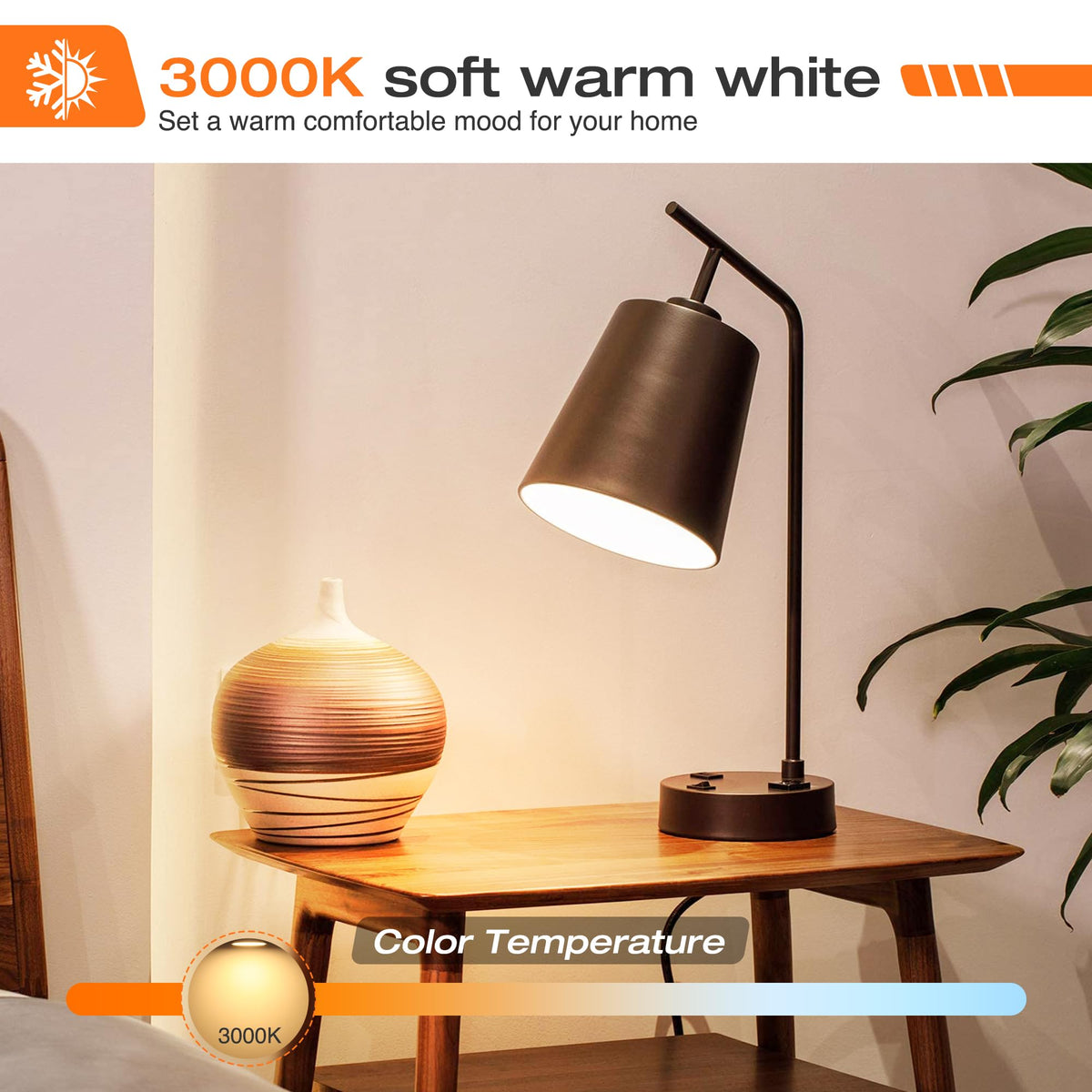 ALUSSO 5W GU10 LED Bulbs Warm White 3000K, 400LM Brightness Pack of 4